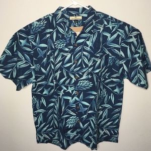 Tommy Bahama Mens Tropical Blue Hawaiian Shirt